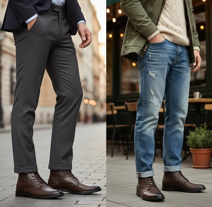 Bota de piel para caballero JK-59826CA