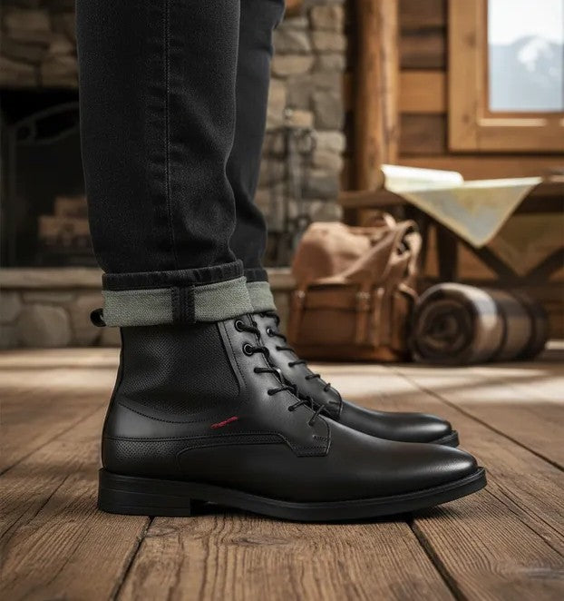 Bota de piel para caballero JK-59826NE