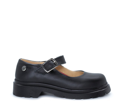 Zapato Bogger Escolar De Piel Para Niña B8-303021N Negro