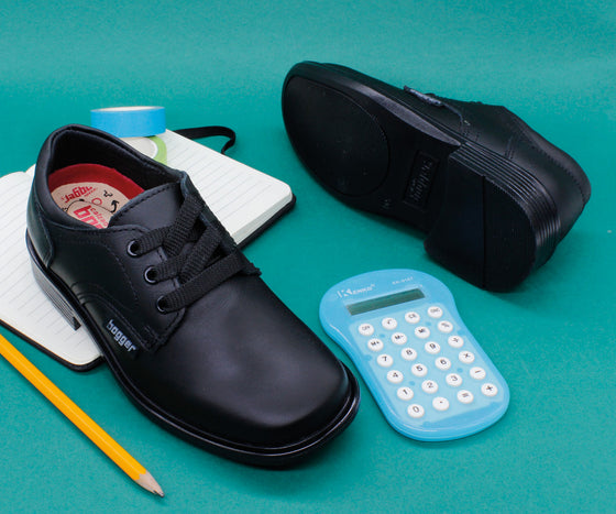 Zapato Bogger Escolar De Piel Para Niño B8-323004N Negro